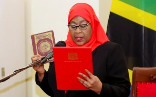 As Tanzania's President is sworn in, the public is barred