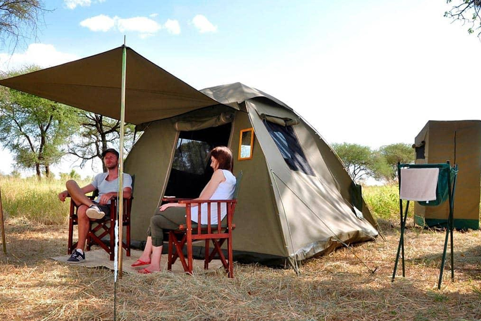 Camping can significantly lower the price of your safari